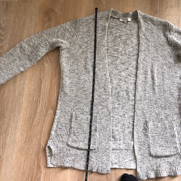 Madewell Cotton Linen Gray Open Sweater Small - Picture 2 of 7